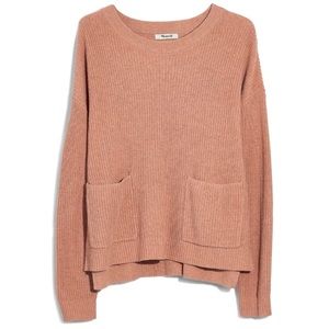 Madewell Crew Neck Sweater in Warm Peach